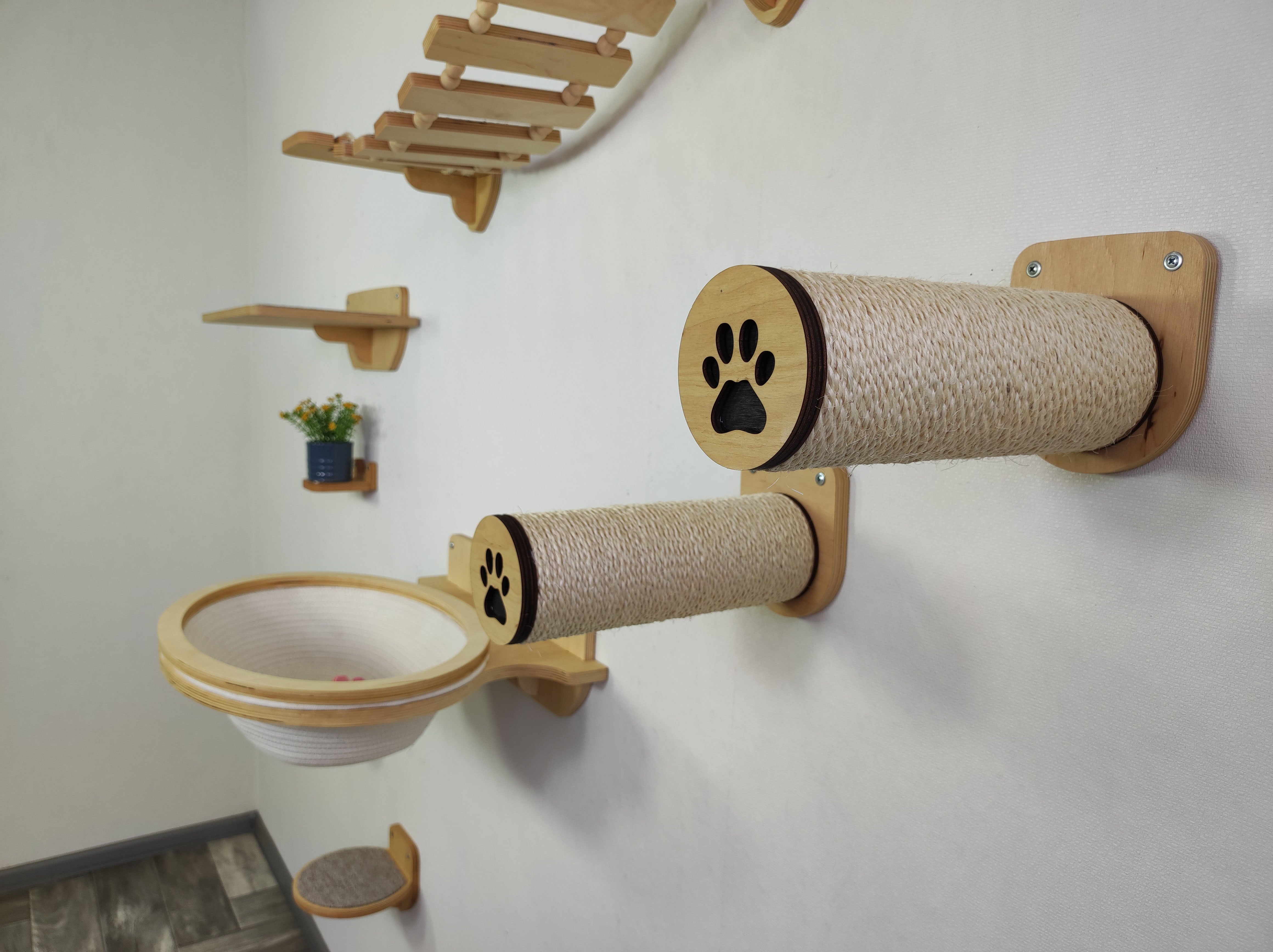 A large set of modern furniture for cats - Light