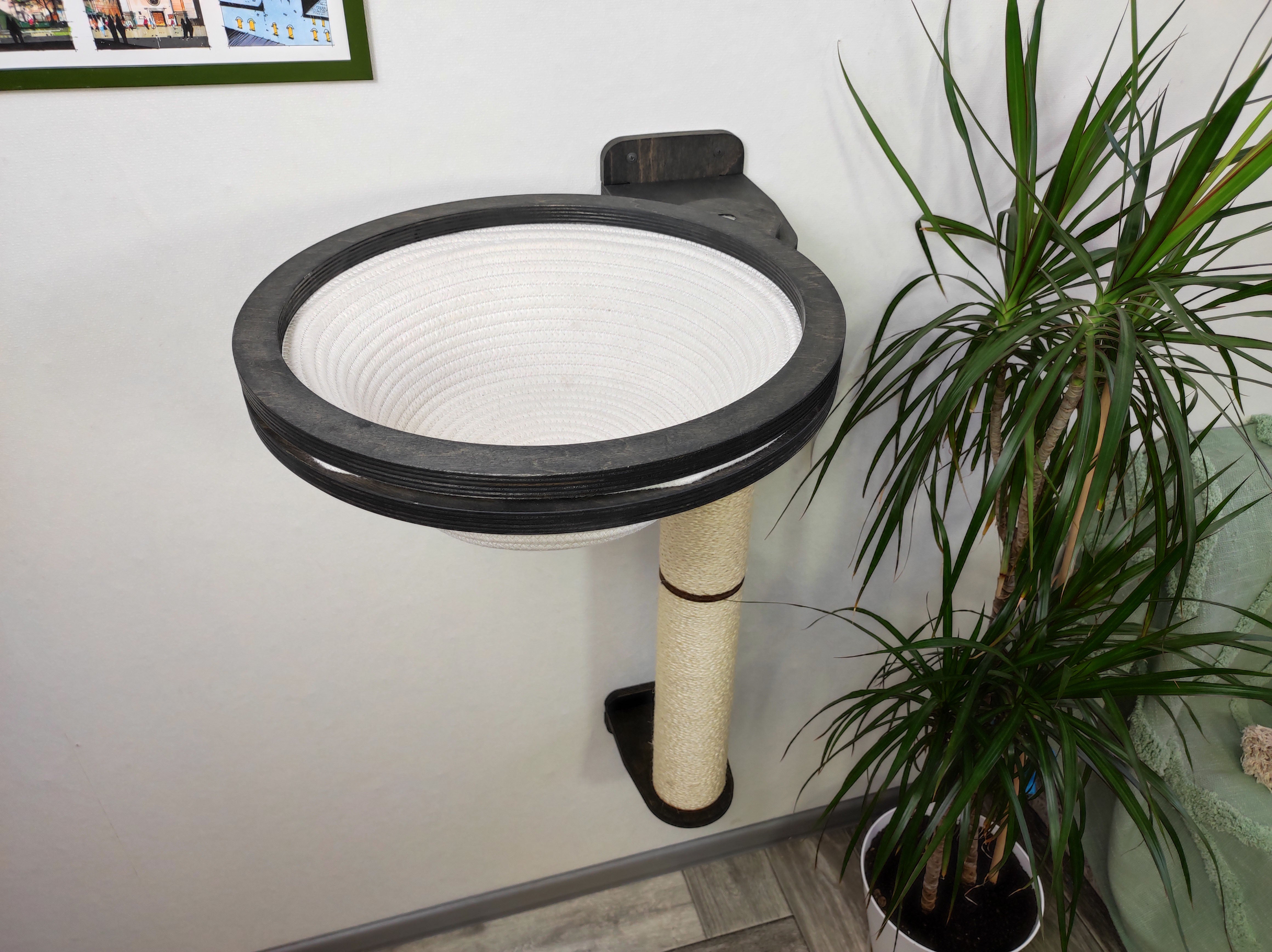 Cat Shelf Cotton basket - Light & Scratching Post plus ECO Round Basket
