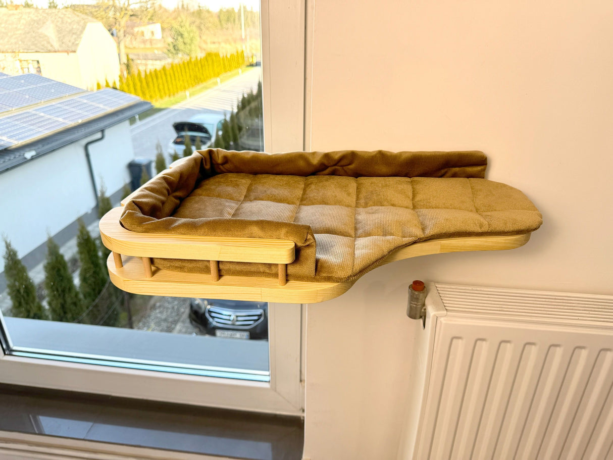 Window Cat Bed, Wall Mounted Cat Bed With Cushion