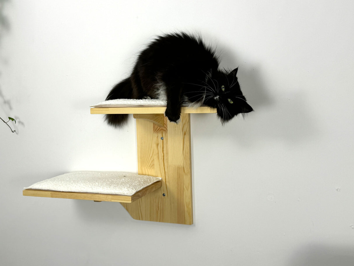 Wall shelves for cats, Cat Climbing Wall, Furniture for cats / Shelves for cats made of natural wood