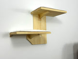 Cat Climbing Wall - Wall Mounted Cat Furniture Set - Cat Wall Shelves - Cat Shelves for Large Cats - Wooden Cat Shelves