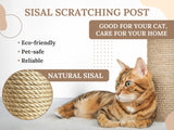 sisal cat scratching pole, wall mounted