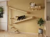 Vertikales Katzenspielsystem – Stufen, Regal und Kratzbäume