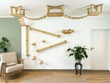 Katzenmöbel-Set für Decke und Wand mit Kletterpfosten