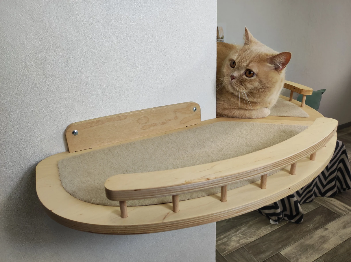 Cat shelf, Wall furniture, Cat corner, Modern cat tree, Floating cat bed