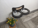 Cat bowl, Pet bowl, Cat food bowl, Cat feeding, Dog feeder | Feeder with two bowl