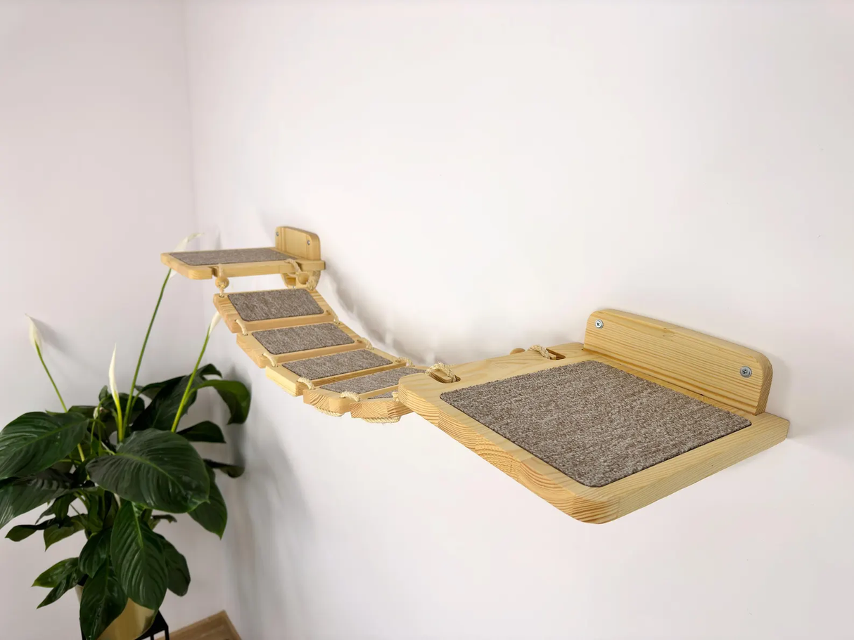 Cat wall bridge, Cat wall shelves, Cat climbing wall