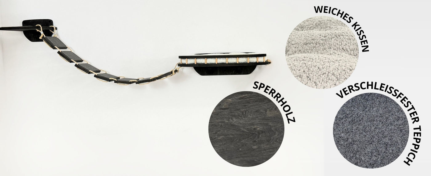 Textured samples with labels on a white background