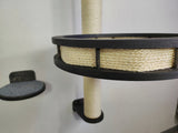 Cat wall tree - Dark & Steps plus Sratching post with Round shelf