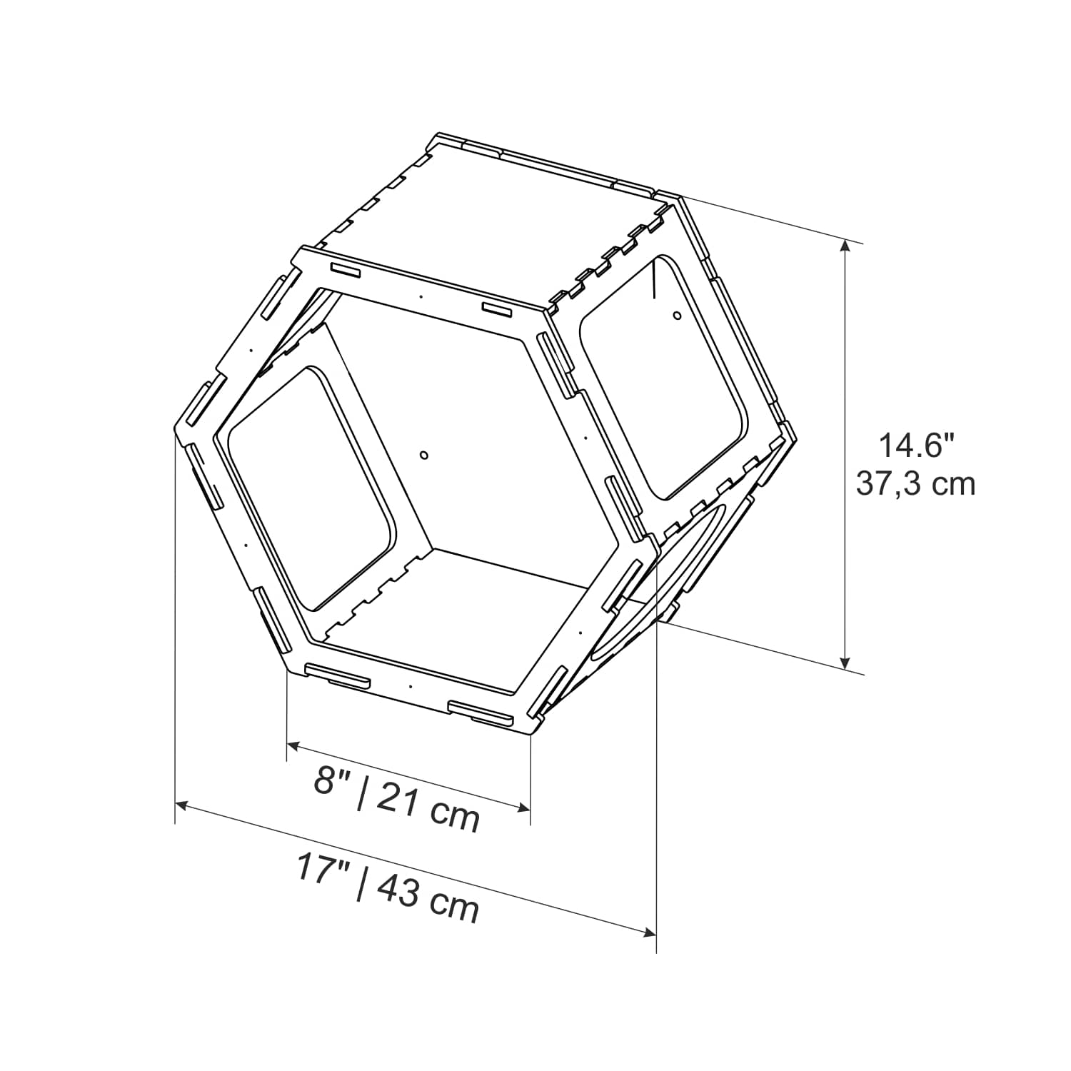 "3plus3" Hexagon set - Light