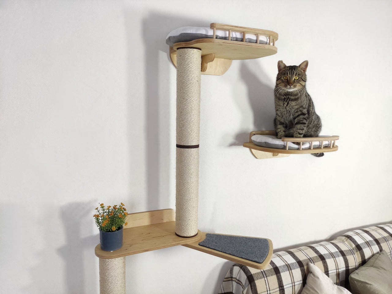 Cat tree tower "Snake MAXI" - Cat modern set