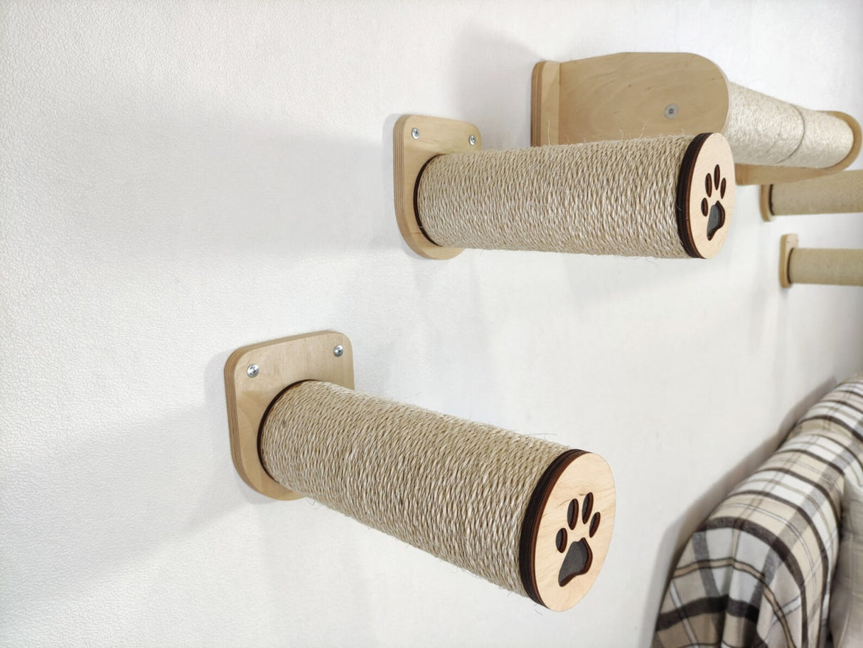 Cat wall shelves - Set of scratching posts