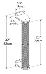 Cat wall tree - Dark & Steps plus Sratching post with Round shelf